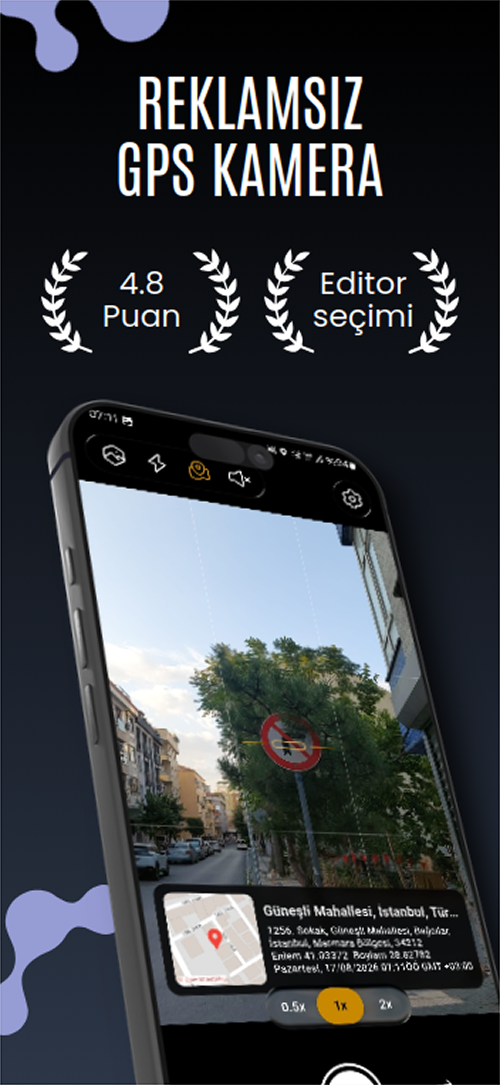 GPSKAM konum bilgili kamera görüntüsü